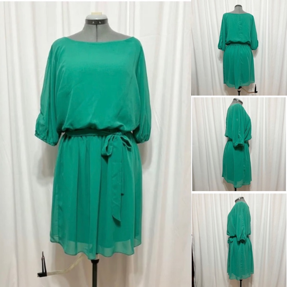Paperdoll NWOT Sz 1X Jade Dolman 3/4 Sleeves Elasticized Cuff Lined Dress
